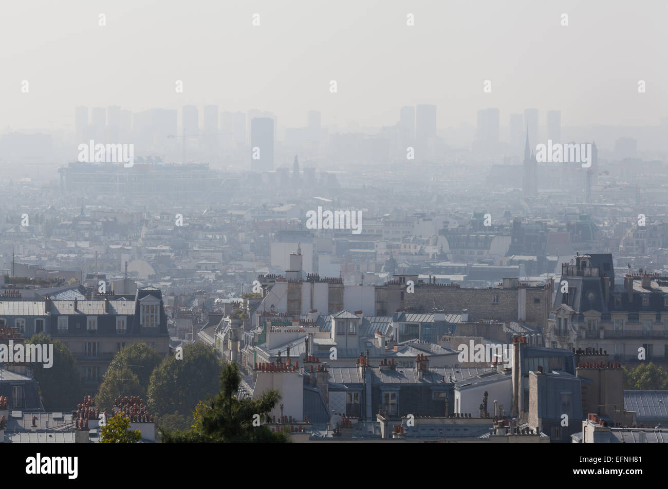 Blick vom Montmartre, Paris, Frankreich. Stockfoto