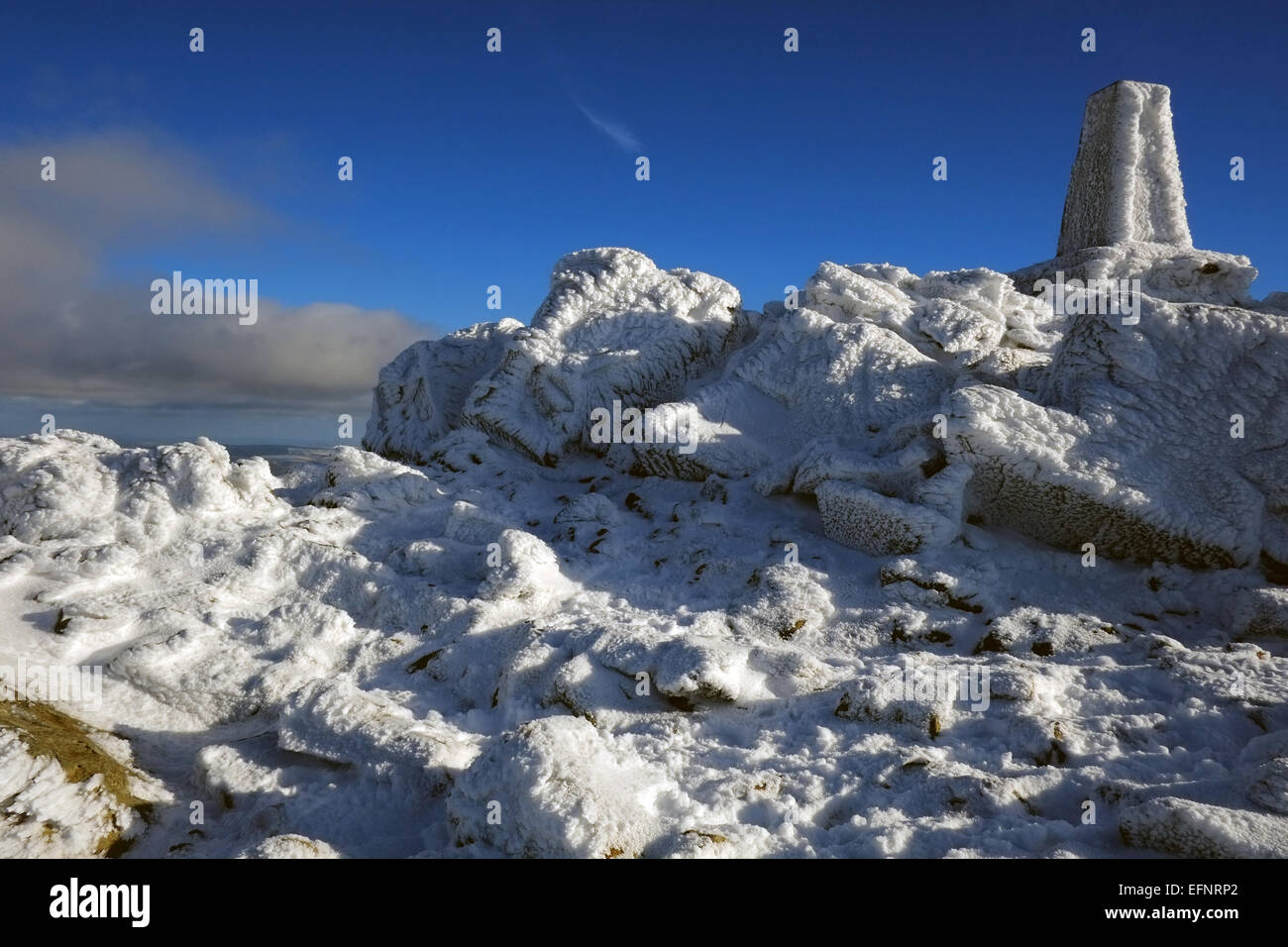 Cadir Idris im Winter im Schnee Stockfoto