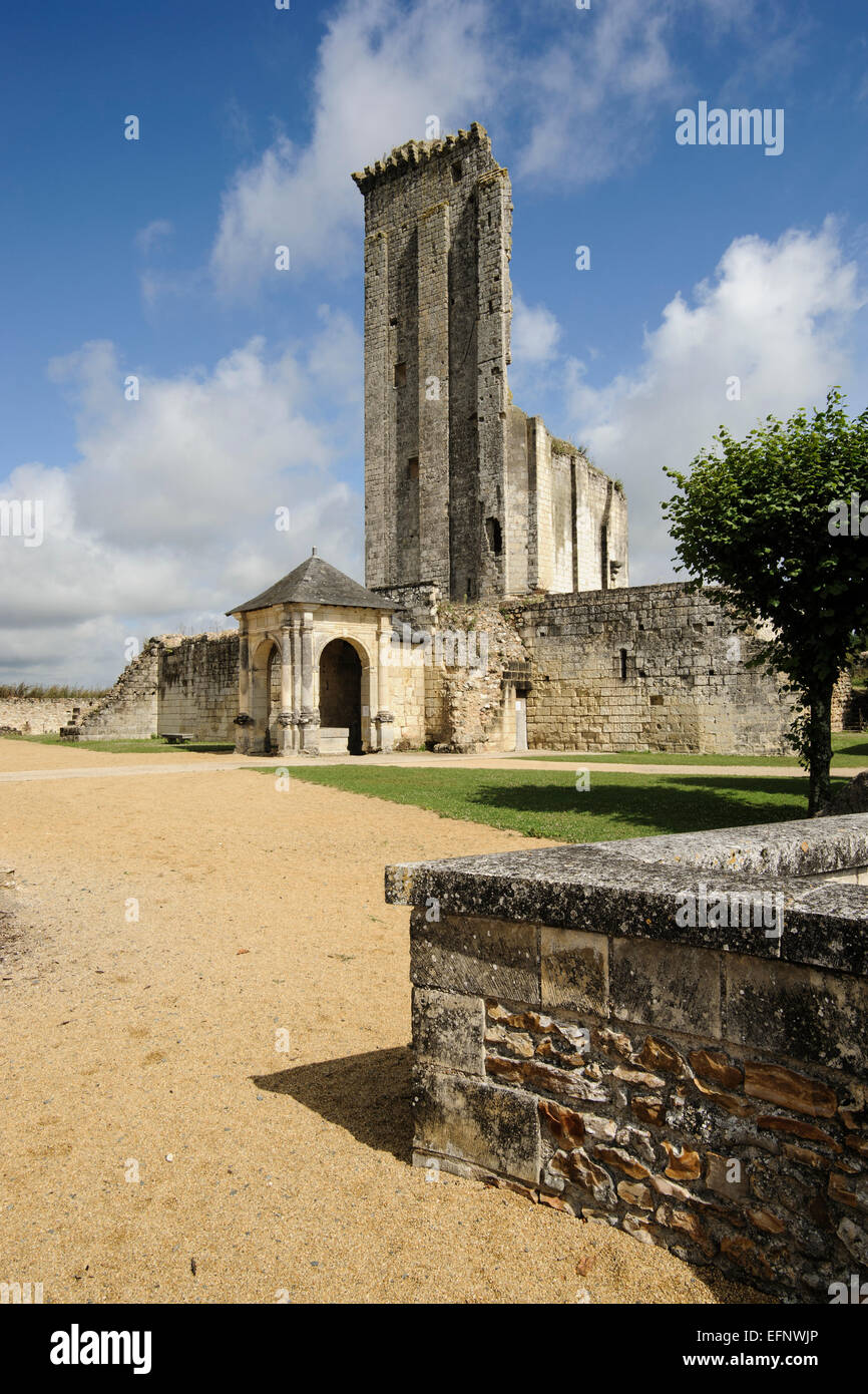 Das Verlies des Schlosses Grand-Pressigny, Region Indre-et-Loire, Touraine, Frankreich Stockfoto