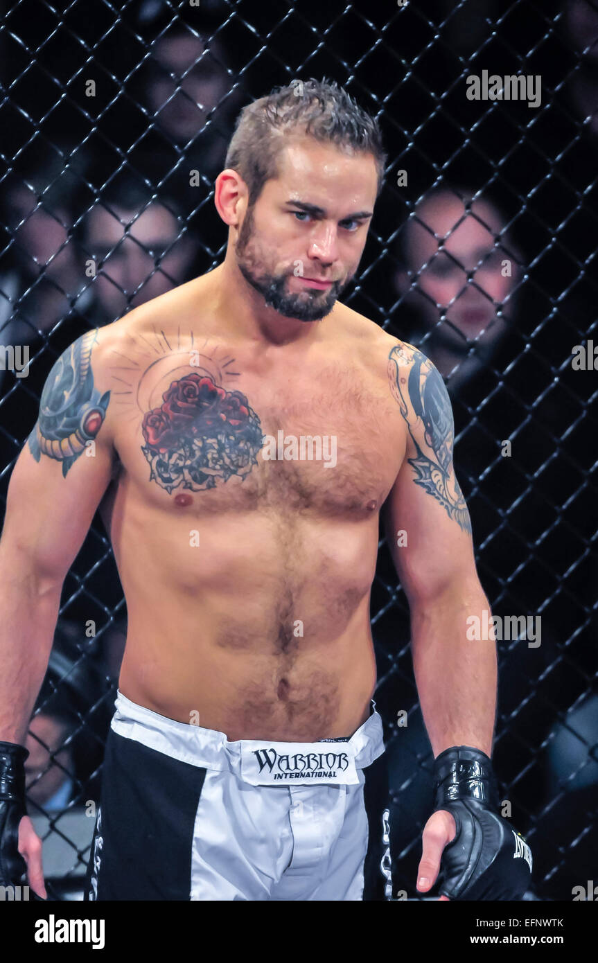Rich Clementi aus New Jersey, derzeit in Louisiana, ein UFC MMA Käfig Figher und Champion Ringer. Stockfoto