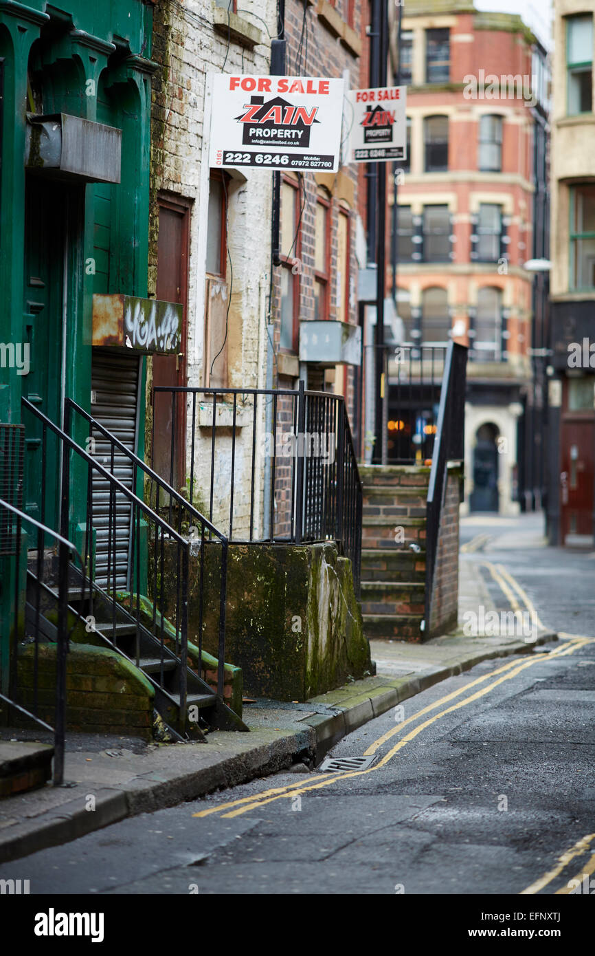 Manchester nördlichen Viertel Seitenstraße Schritte Stockfoto
