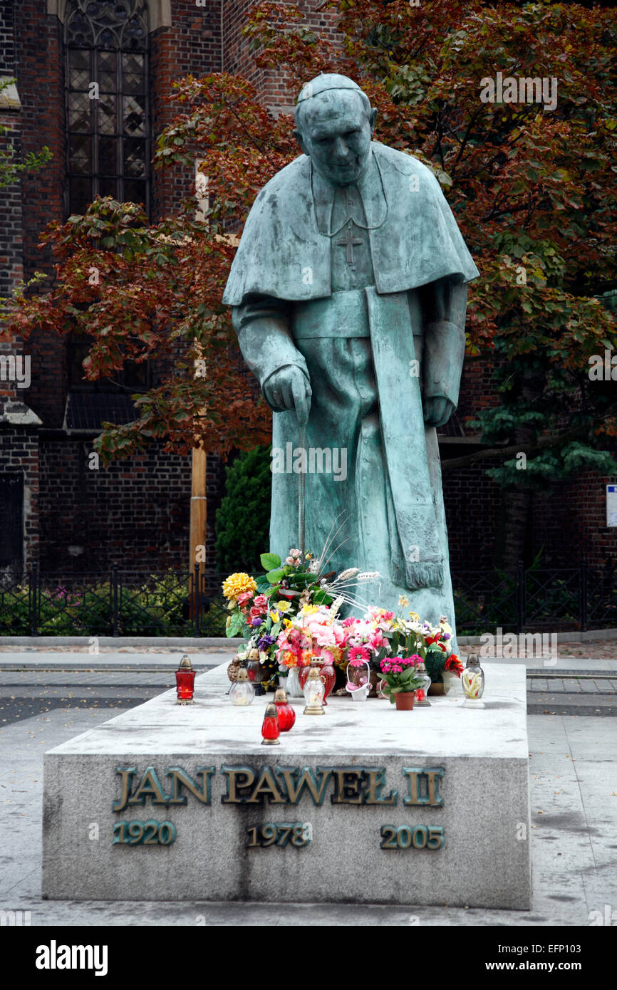 Papst Jan Pawel 2 Memorial, Schlesien, Polen, Europa Stockfoto