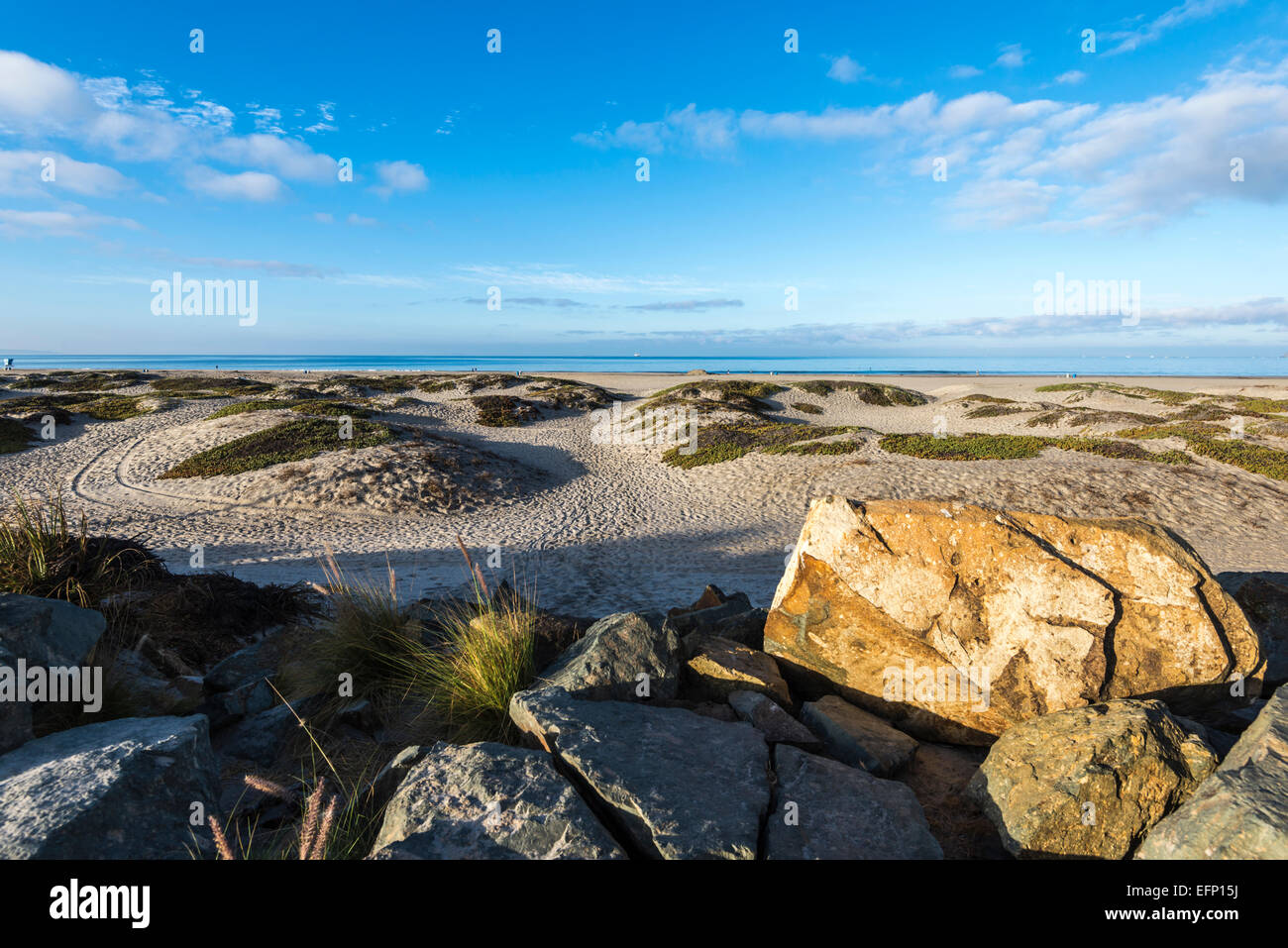 Blick auf Coronado Central Beach am Morgen. Coronado, Kalifornien, USA. Stockfoto