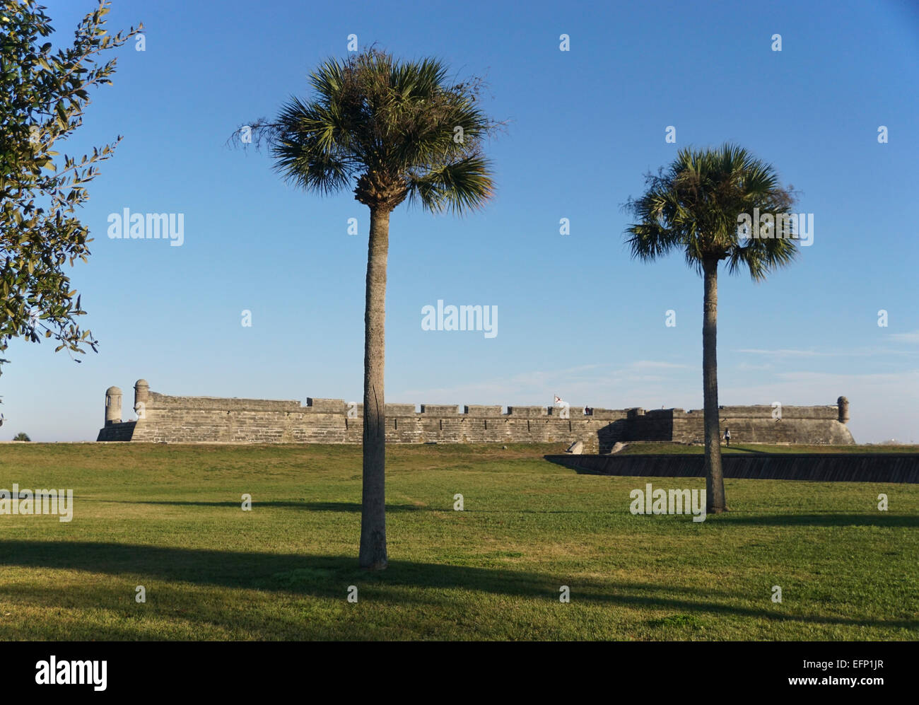 Castillo de San Marcos, spanische Festung in St. Augustine, Florida, USA gebaut. Stockfoto
