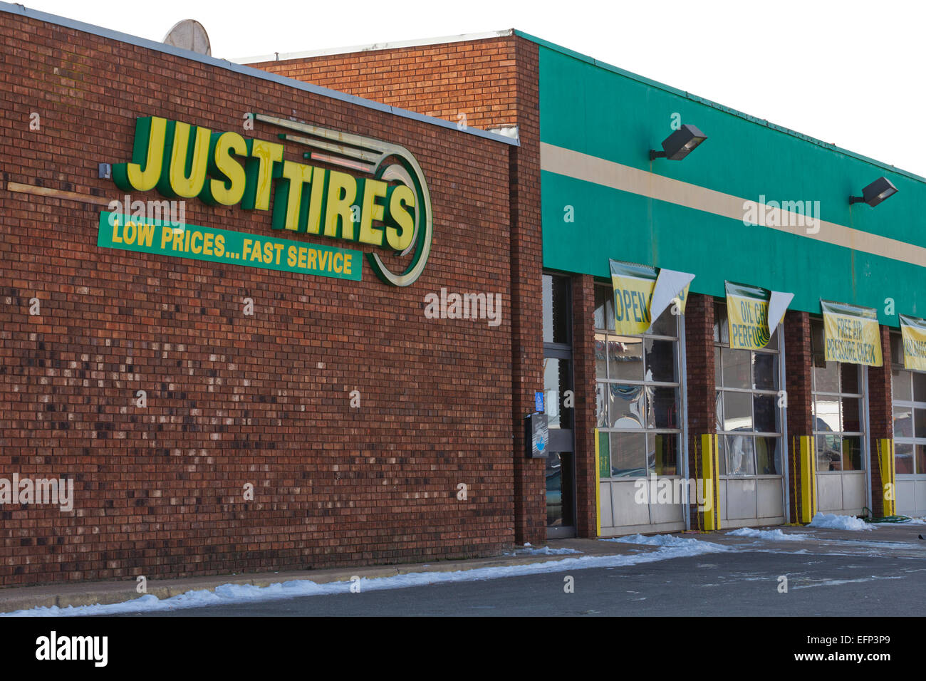 Nur Reifen Schaufenster - USA Stockfoto