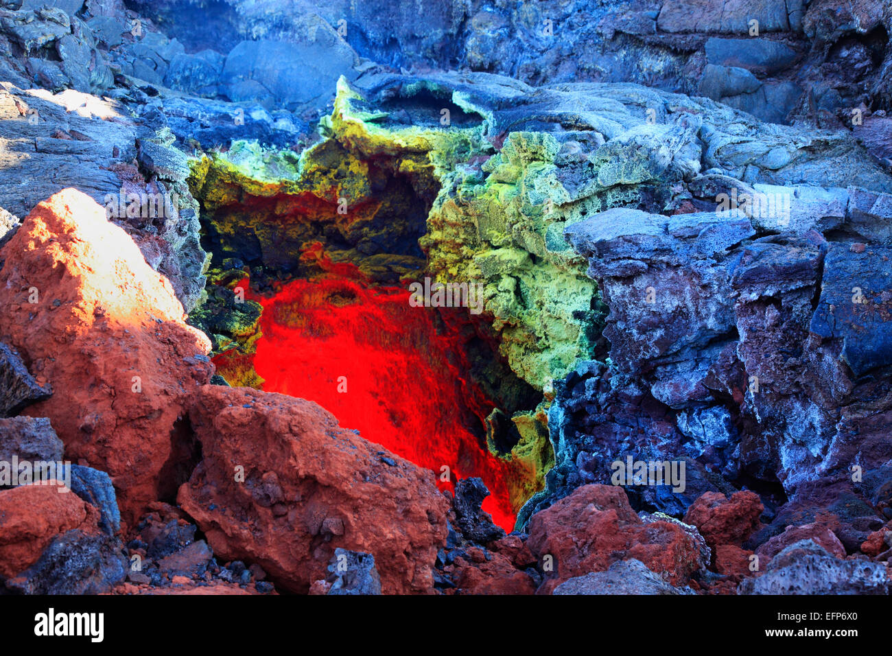 Vulkan Tolbachik, Kamtschatka, Russland Stockfoto