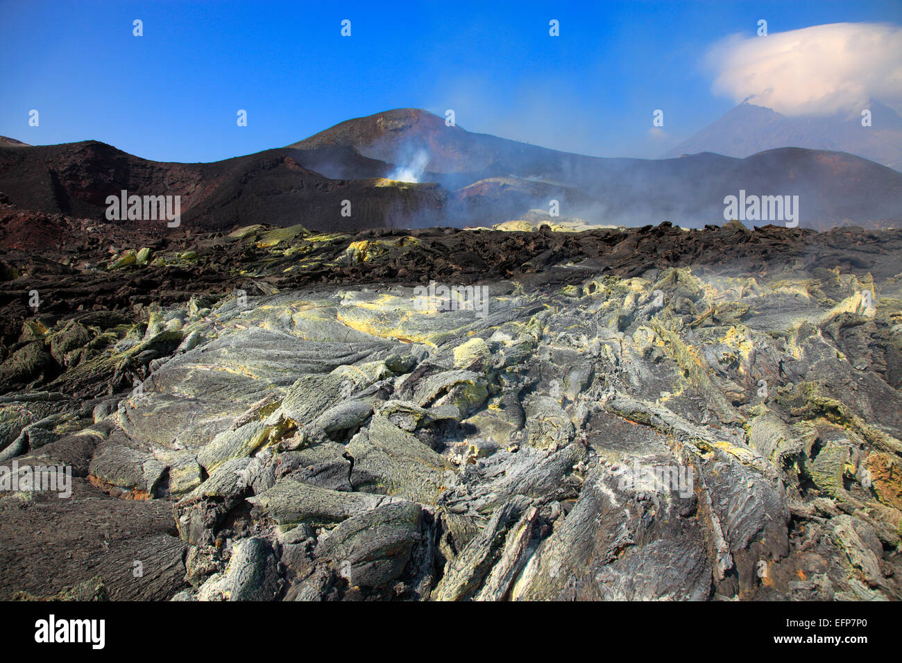 Vulkan Tolbachik, Kamtschatka, Russland Stockfoto