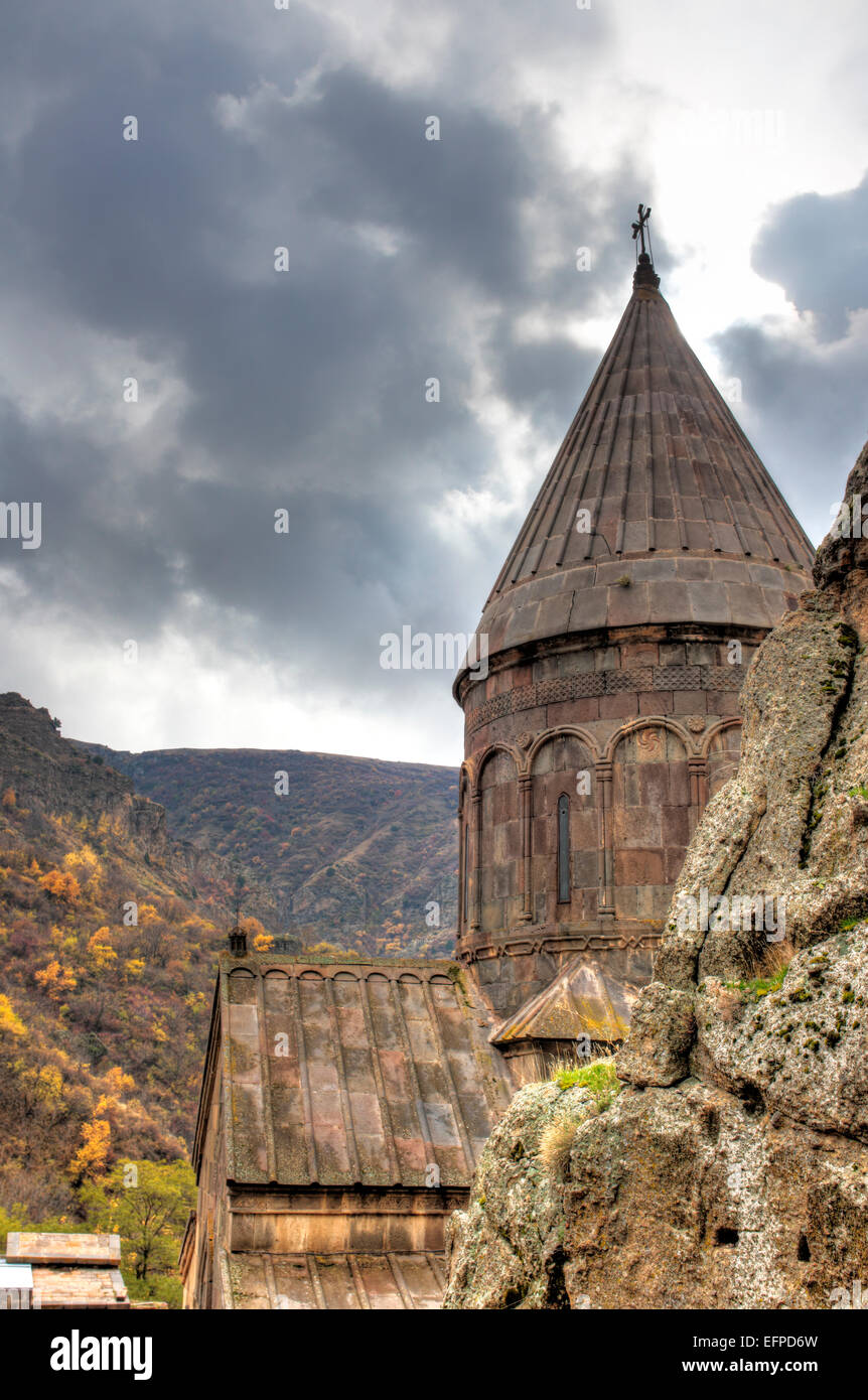 Katoghike Kapelle (1215), Geghard-Kloster, Geghardavank, Kotayk Provinz, Armenien Stockfoto