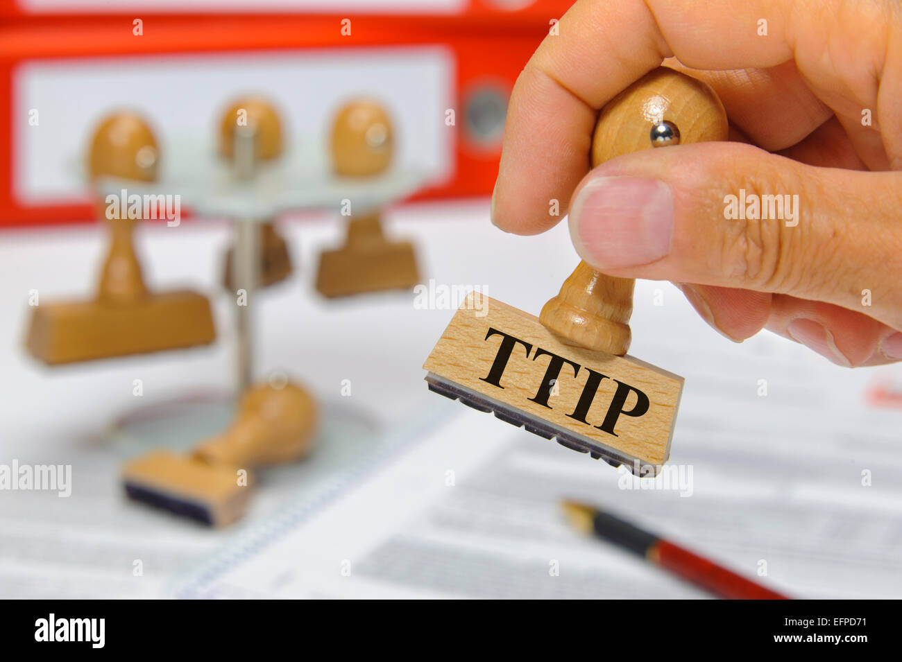 TTIP Freihandelsabkommen zwischen den USA und Europa Stockfoto