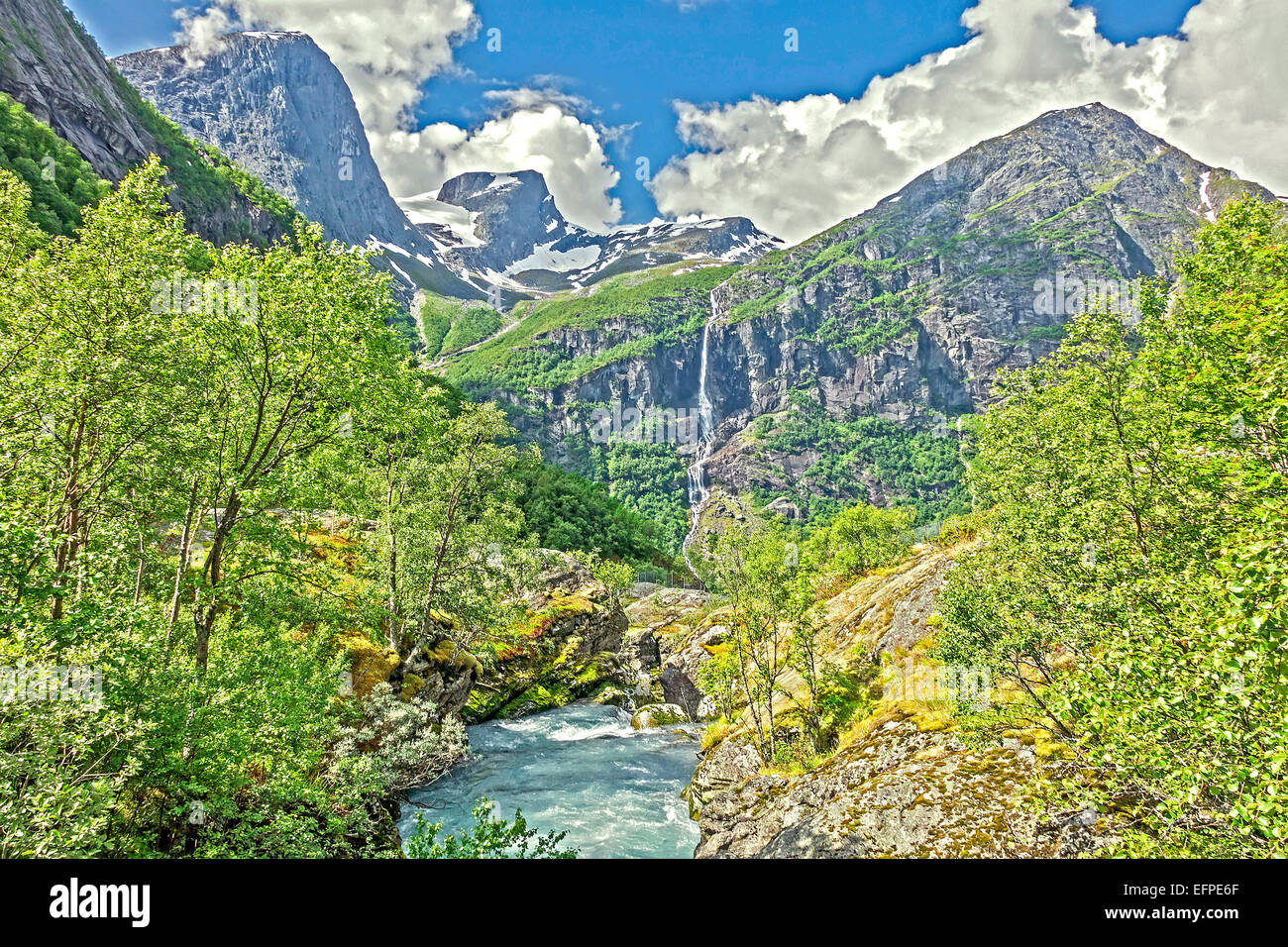 Der Nationalpark Jostedalsbreen Norwegens Stockfoto