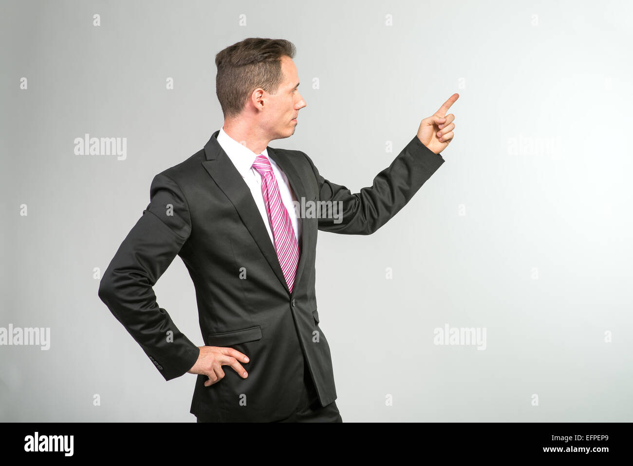 Geschäftsmann Tabelle Illustrated Stockfoto