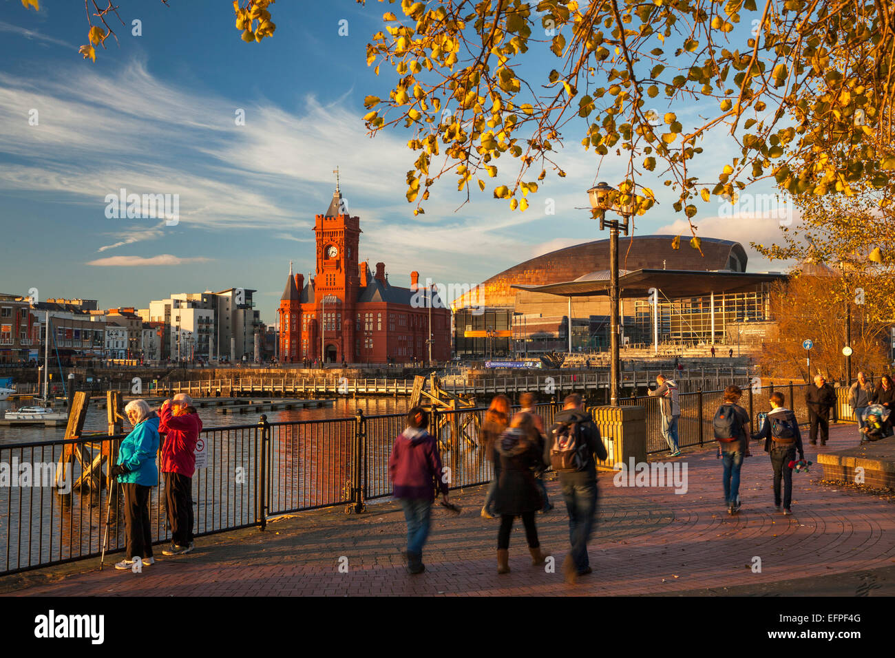 Bucht von Cardiff, Cardiff, Wales, Vereinigtes Königreich, Europa Stockfoto