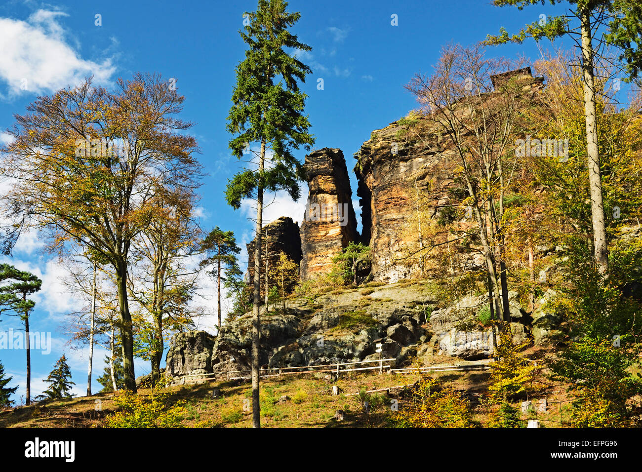 Böhmische Schweiz, Elbsandsteingebirge, Tschechische Republik, Europa Stockfoto