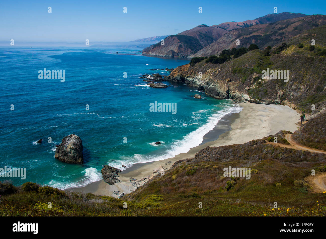 Übersehen Sie, über die Big Sur, Kalifornien, USA Stockfoto