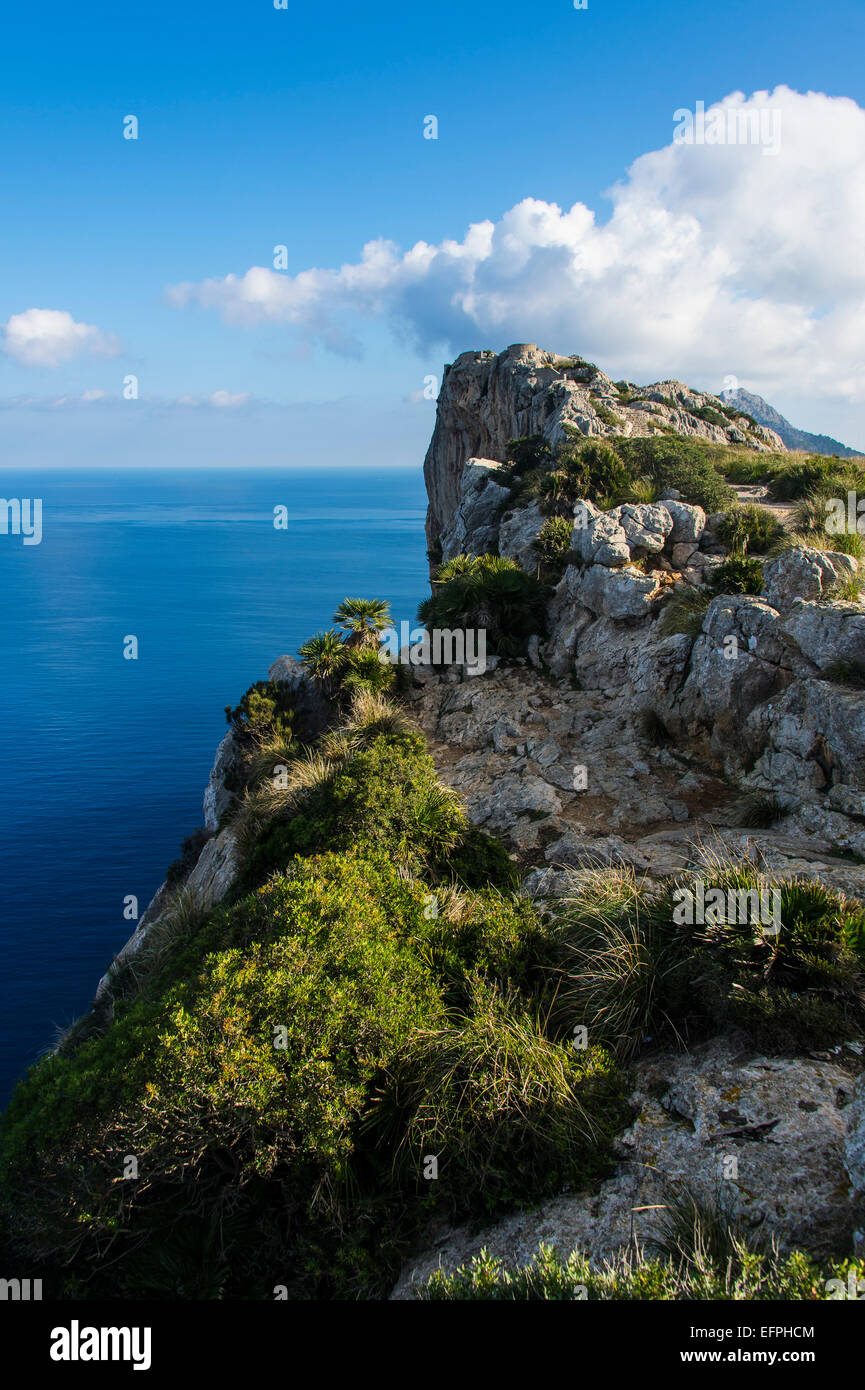 Die felsigen Klippen des Cap Formentor, Mallorca, Balearen, Spanien, Mittelmeer, Europa Stockfoto