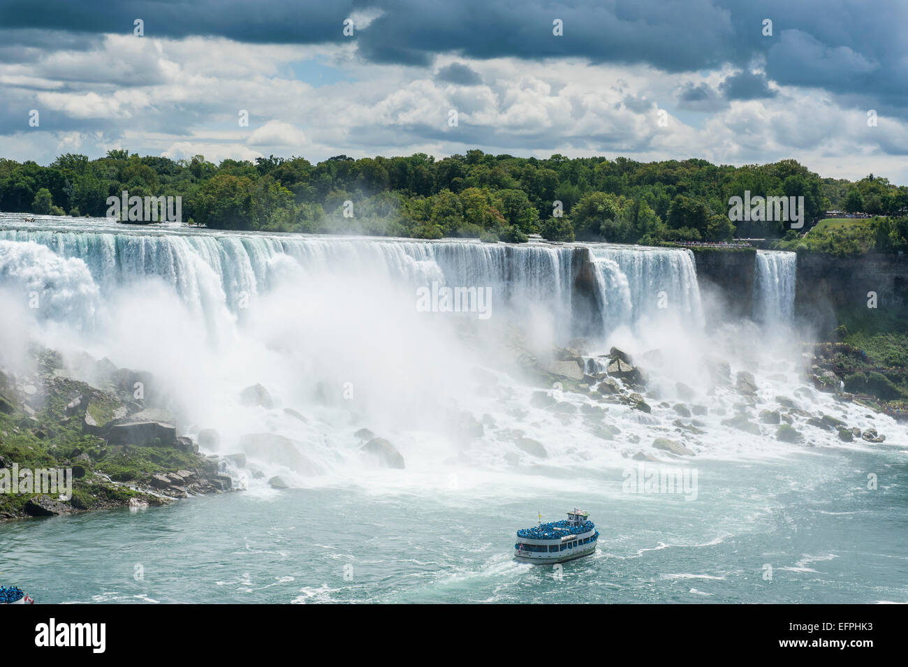 Blick auf die American Falls Teil der Niagarafälle, Ontario, Kanada, Nordamerika Stockfoto