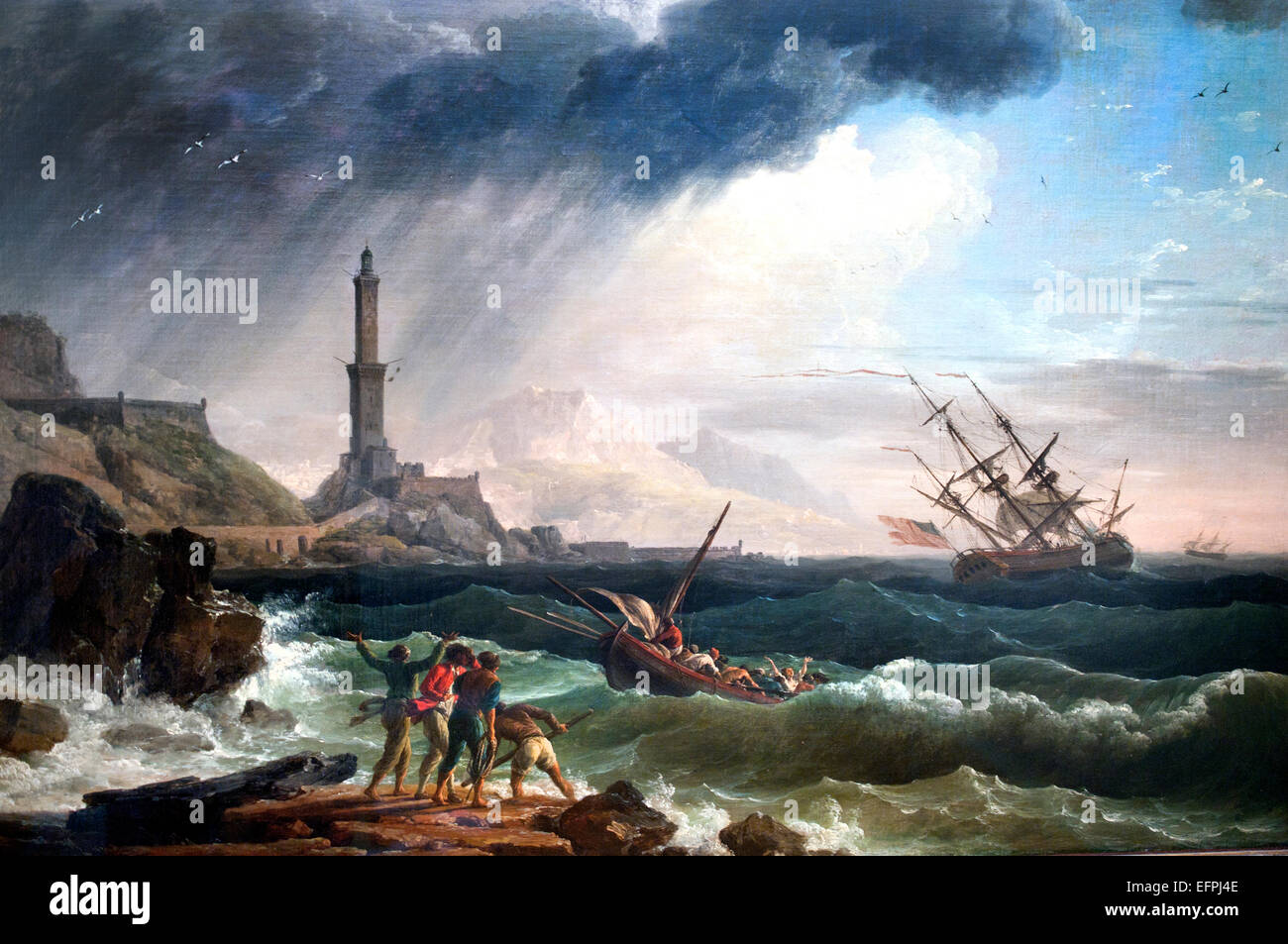 Meer Sturm 1752 Claude Joseph Vernet 1714 –1789 französische Maler Frankreich Stockfoto