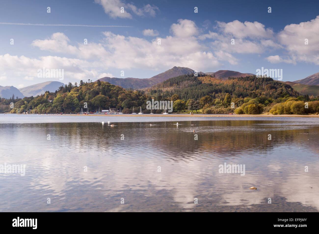 Derwent Water im Lake District National Park, Cumbria, England, Vereinigtes Königreich, Europa Stockfoto