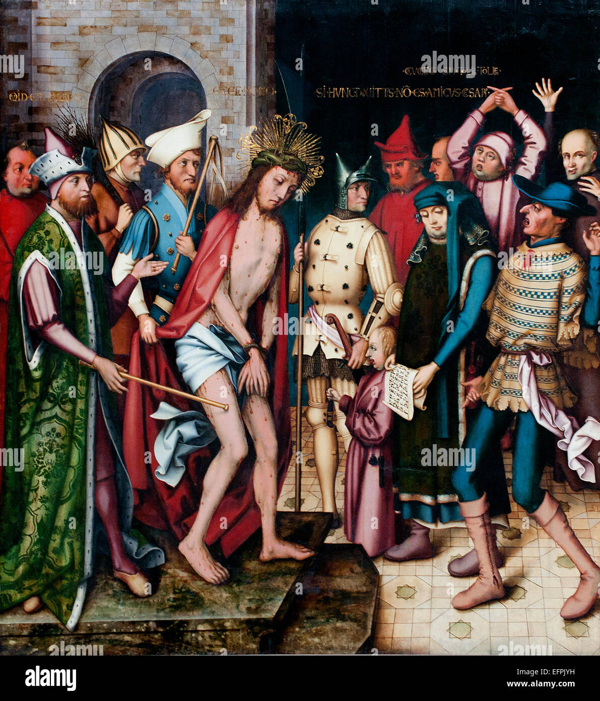 Sonntag-Blick auf die Frankfurter Dominikaner Altarbild 1501 Holbein Hans der ältere (1460/65-1524) Deutsch Deutschland (Detail) Stockfoto