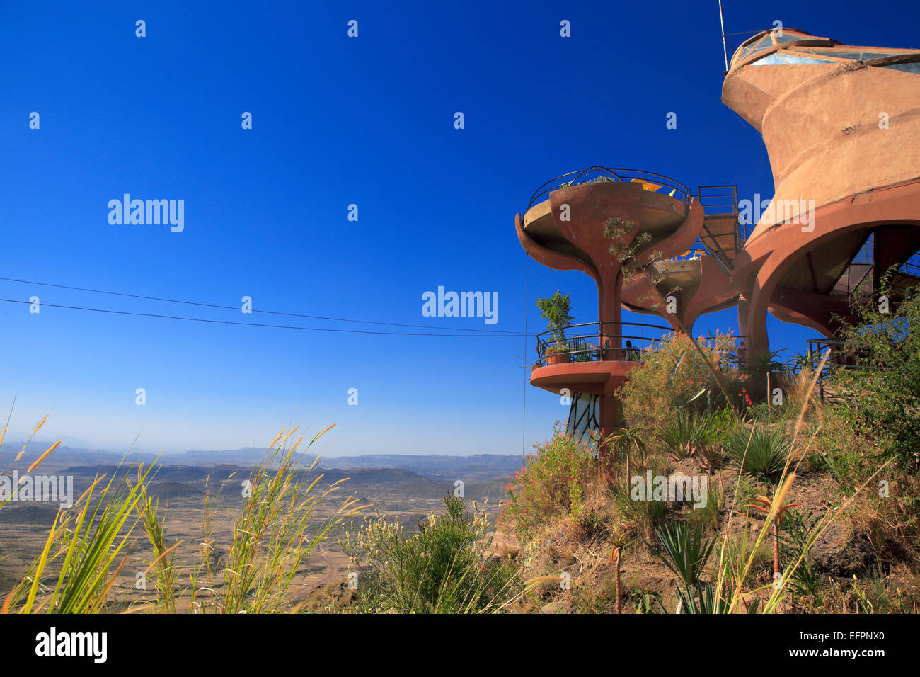 Lokalen Restaurant, Lalibela, Amhara Region, Äthiopien Stockfoto