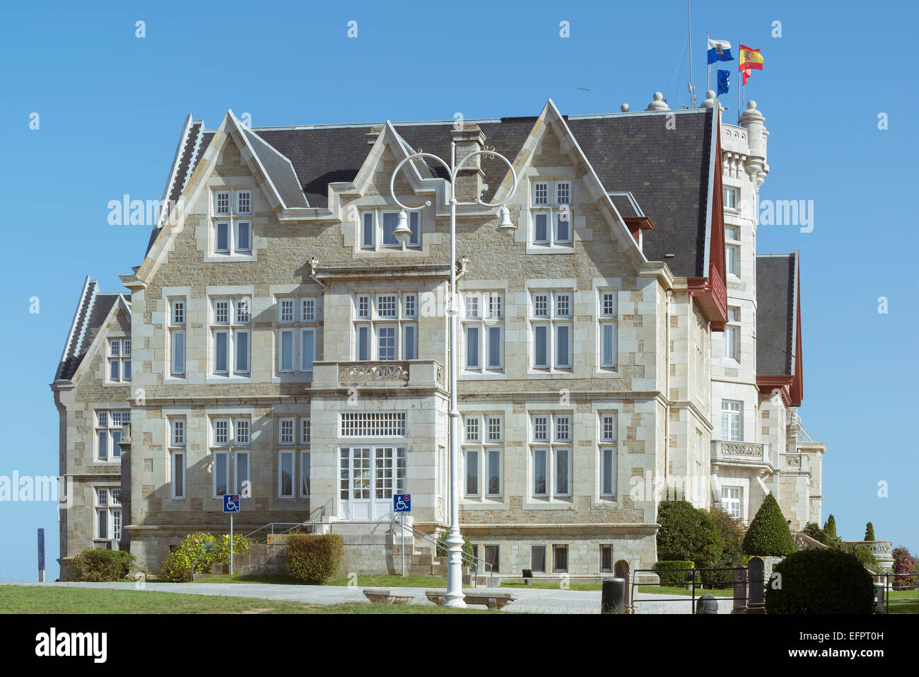 Magdalena Palast der Sitz der Universidad Internacional Menéndez Pelayo in Santander, Kantabrien, Spanien, Europa. Stockfoto