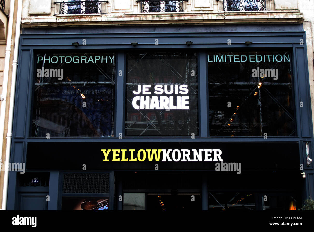 Je Suis Charlie, Charlie Hebdo ermordet, Paris, Frankreich Stockfoto