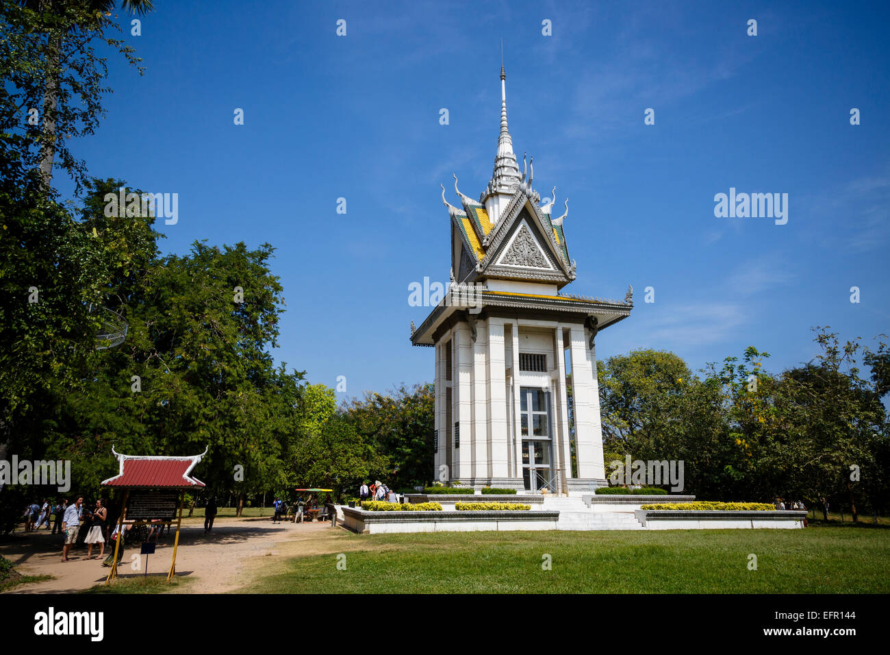 Töten Felder Memorial Stupa, Choeung Ek Memorial, Phnom Penh, Kambodscha. Stockfoto