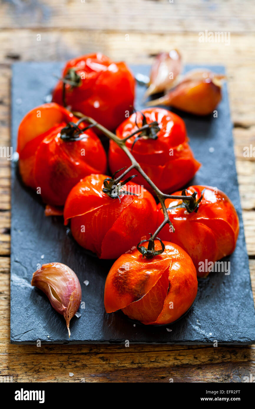 Gebratenen Tomaten Stockfoto