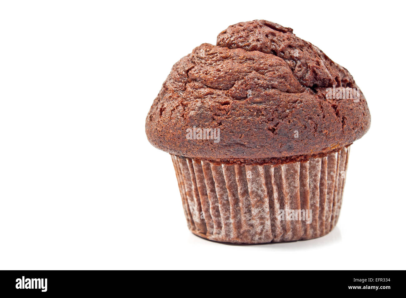 Muffin Schokolade isoliert auf weiss Stockfoto