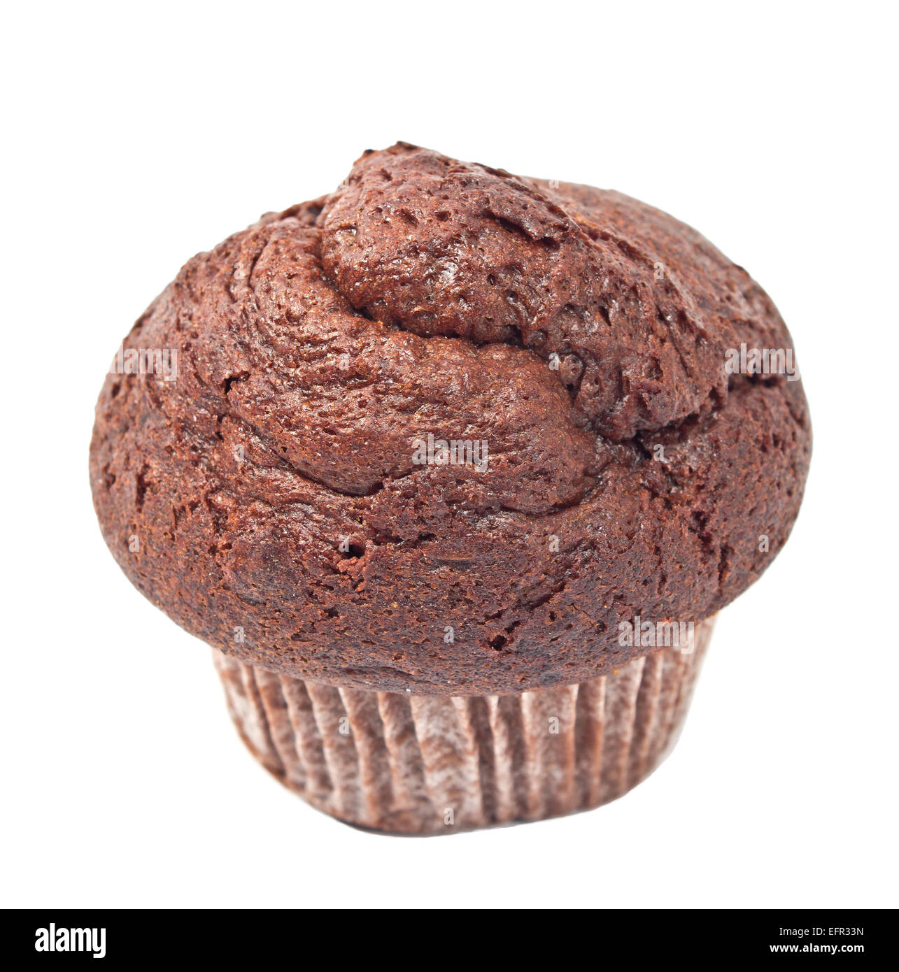 Muffin Schokolade isoliert auf weiss Stockfoto