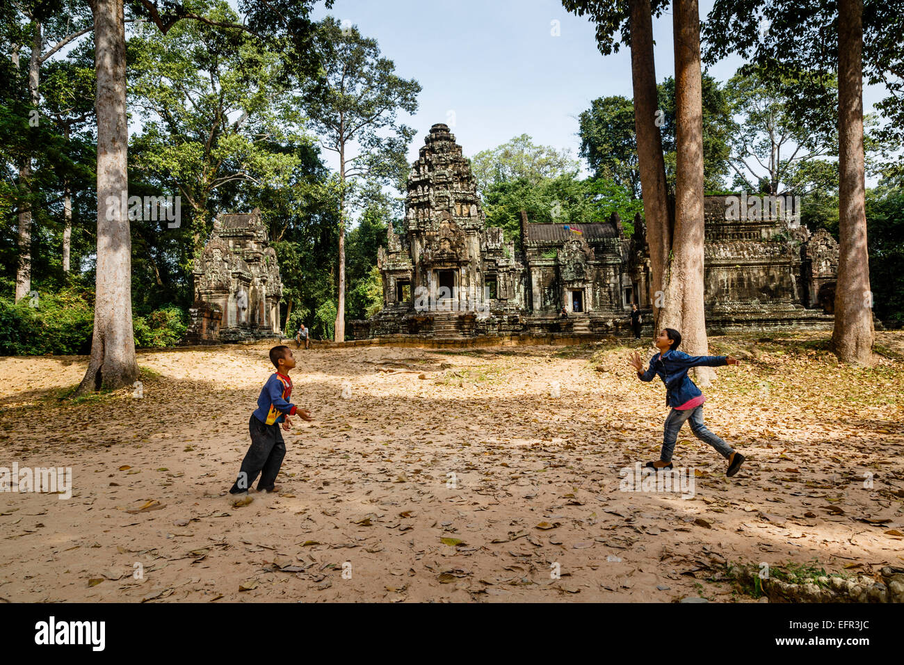 Ruinen der Chau Say Tevoda Tempel, Angkor, Kambodscha. Stockfoto