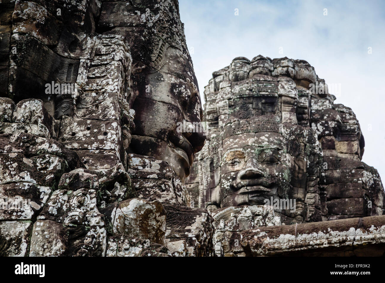 Der Bayon-Tempel in Angkor Thom, Angkor, Kambodscha. Stockfoto