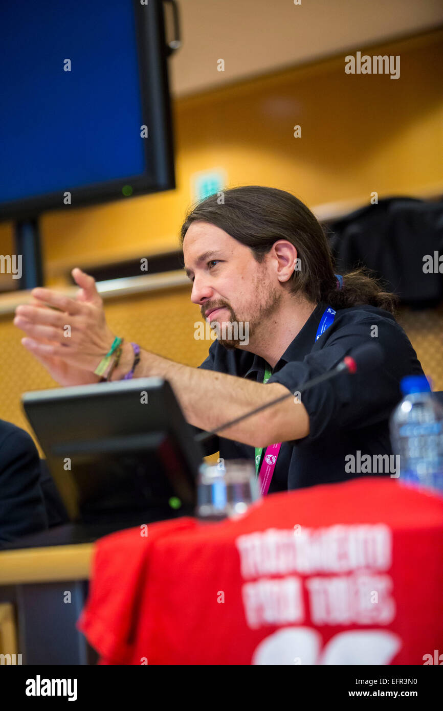 MEP Pablo Iglesias Stockfoto