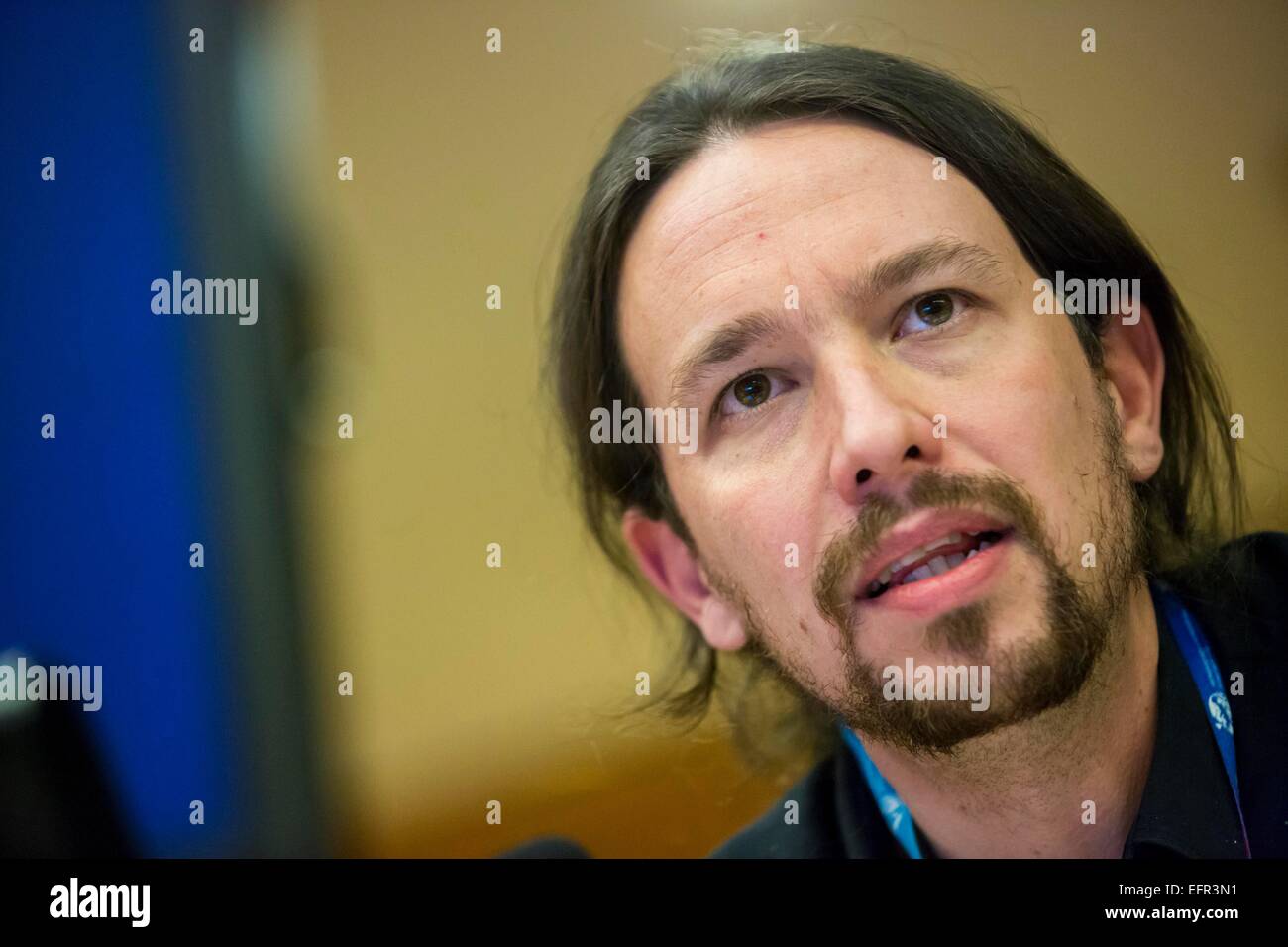 MEP Pablo Iglesias Stockfoto