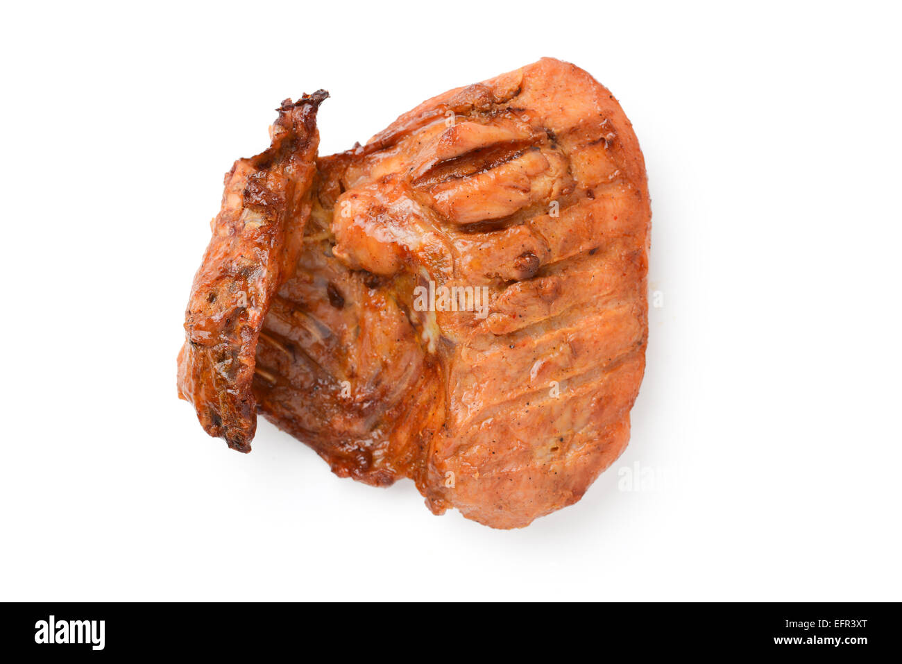 Gebratene Hühnerkeule Stockfoto
