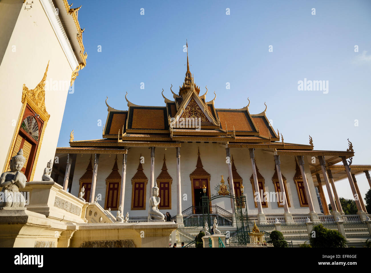 Der Silber-Pagode, Königspalast, Phnom Penh, Kambodscha. Stockfoto
