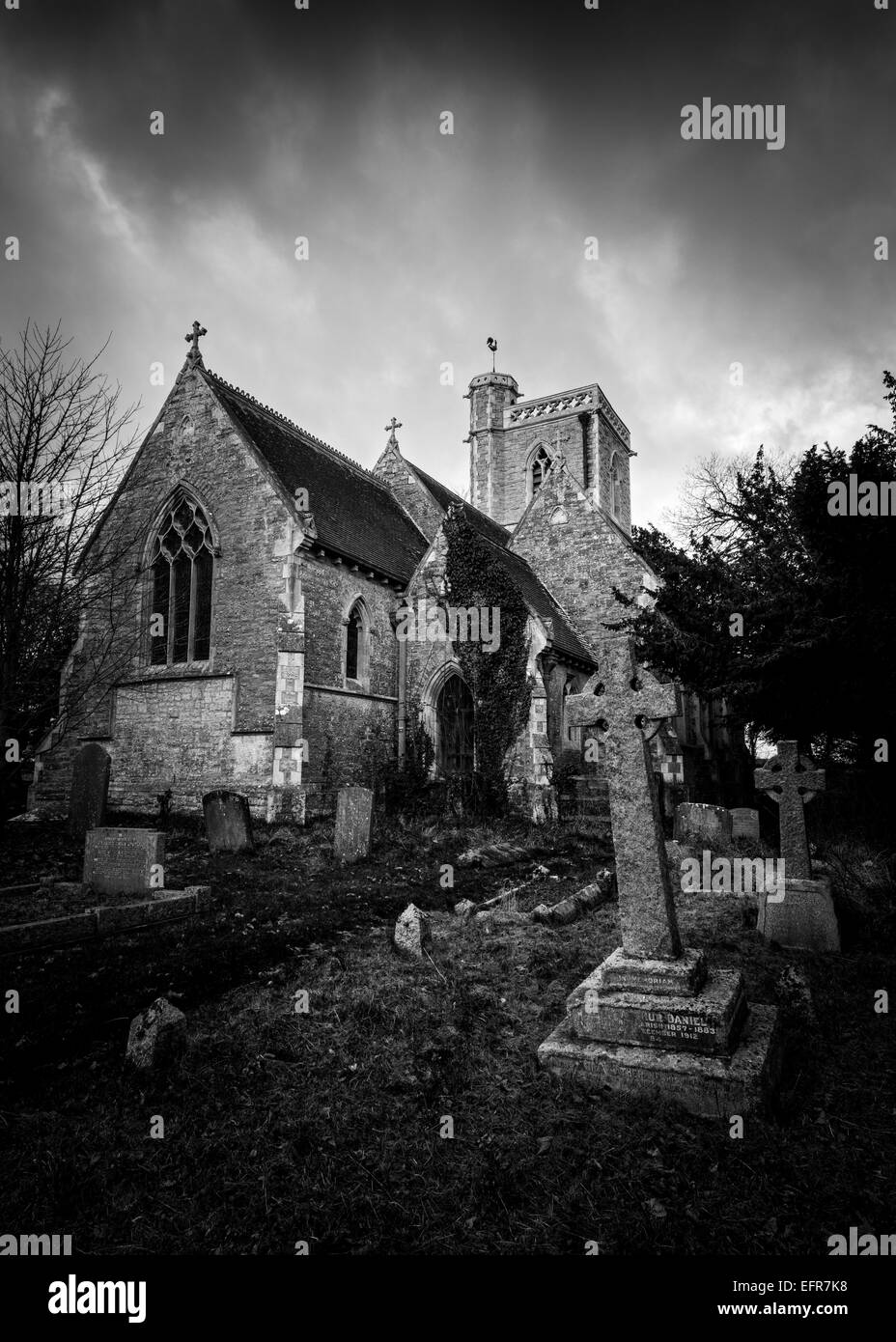 Kirchhof an Stockton Bristol, Somerset Stockfoto