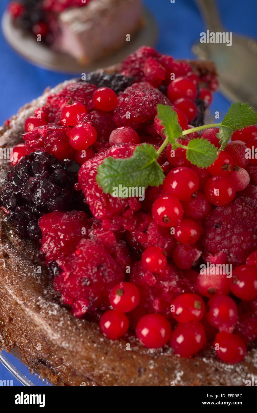 Beeren-Kuchen Stockfoto