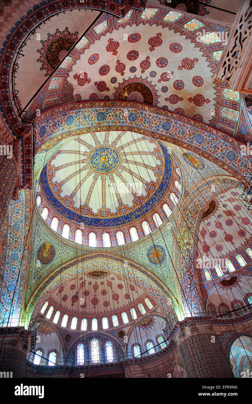 Sultan-Ahmed-Moschee oder blaue Moschee (1609-1617), Istanbul, Türkei Stockfoto