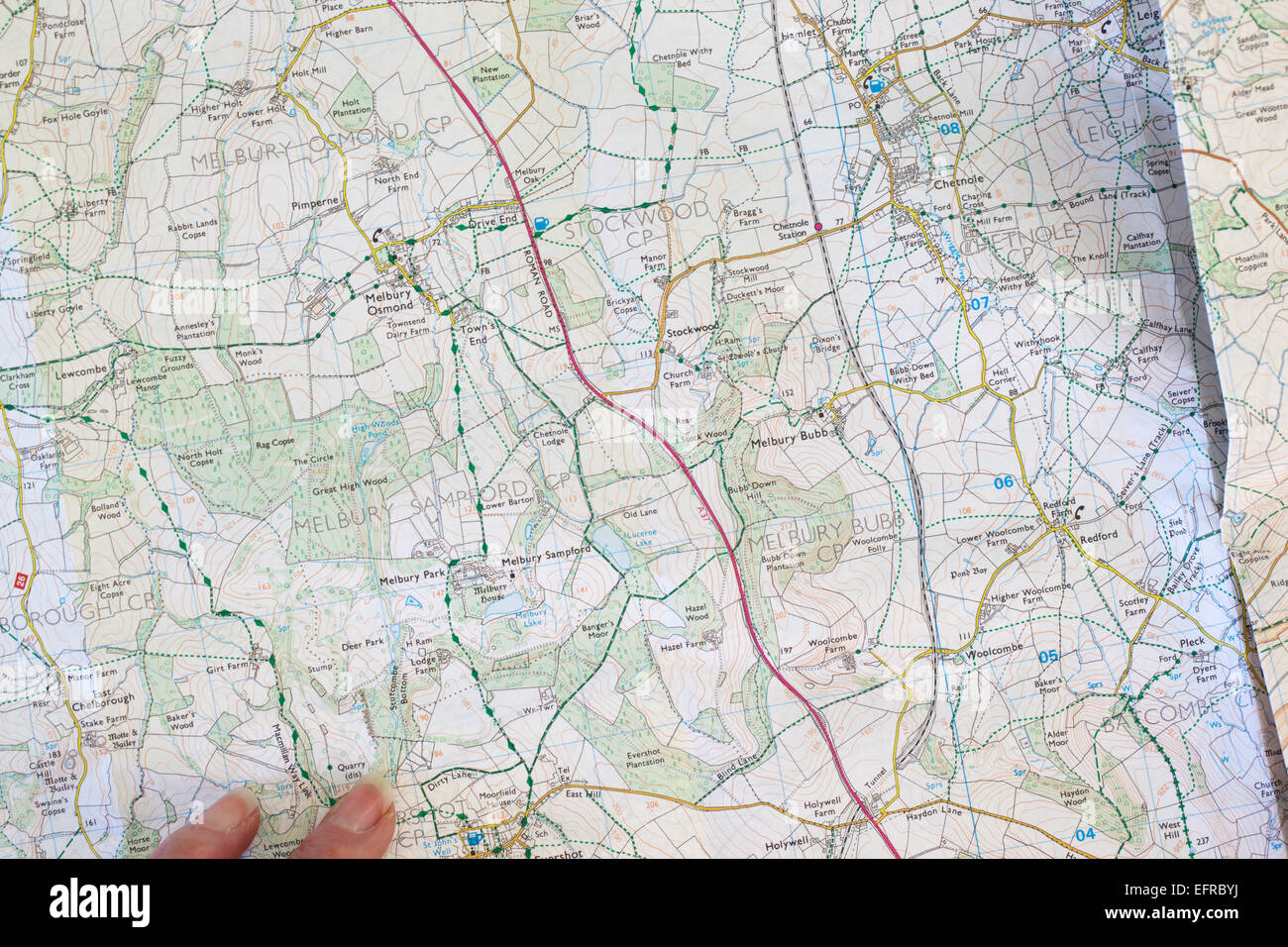 Ordnance Survey Maps Stockfoto