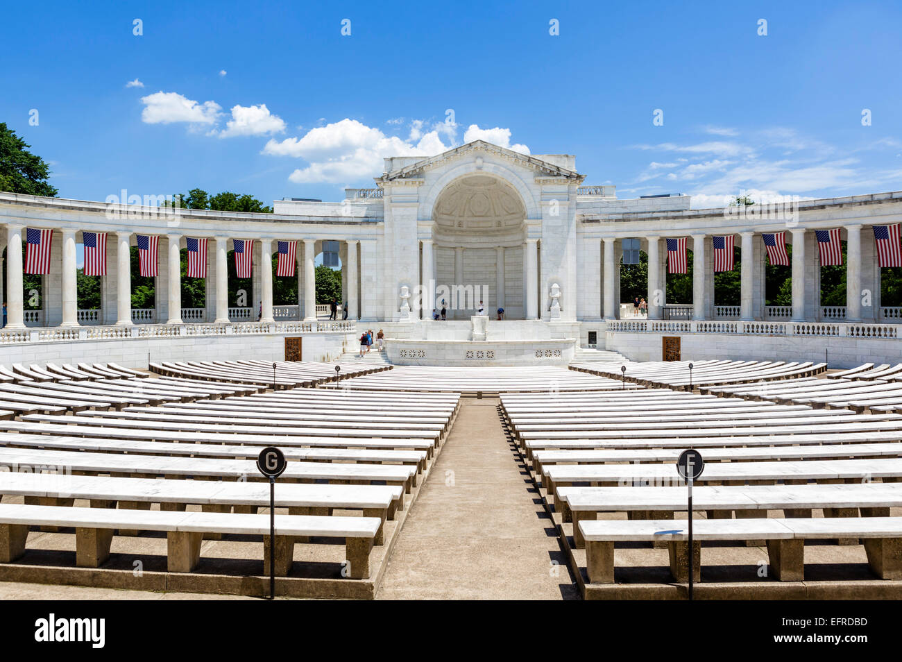 Das Amphitheater auf dem Nationalfriedhof Arlington in der Nähe von Washington DC, Arlington, Virginia, USA Stockfoto