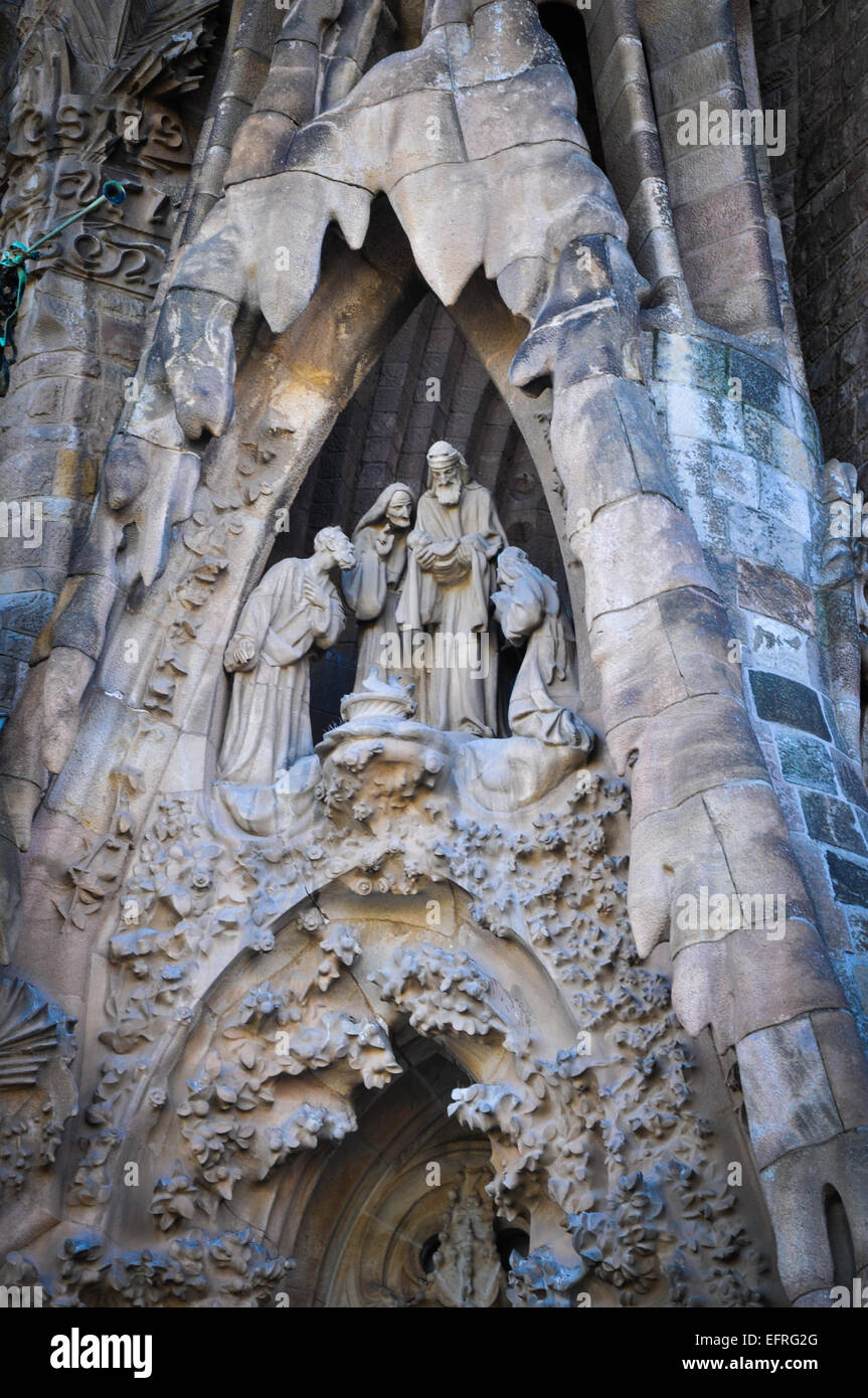 Basilika Kathedrale La Sagrada Familia Barcelona Spanien Stockfoto