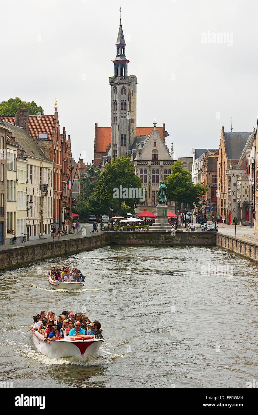 Kanal Brügge, Brügge, Belgien Stockfoto