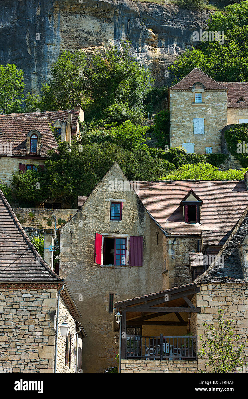 La Roque-Gageac, Frankreich Stockfoto