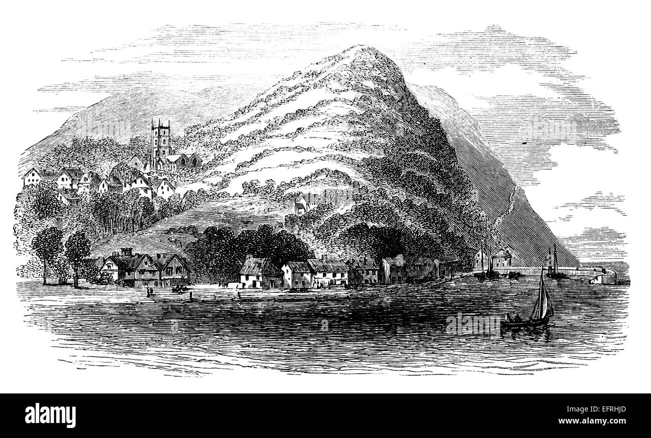 fotografiert von einem Buch mit dem Titel "Englische Bilder gemalt mit Feder und Bleistift" in London ca. 1870 veröffentlicht. Stockfoto