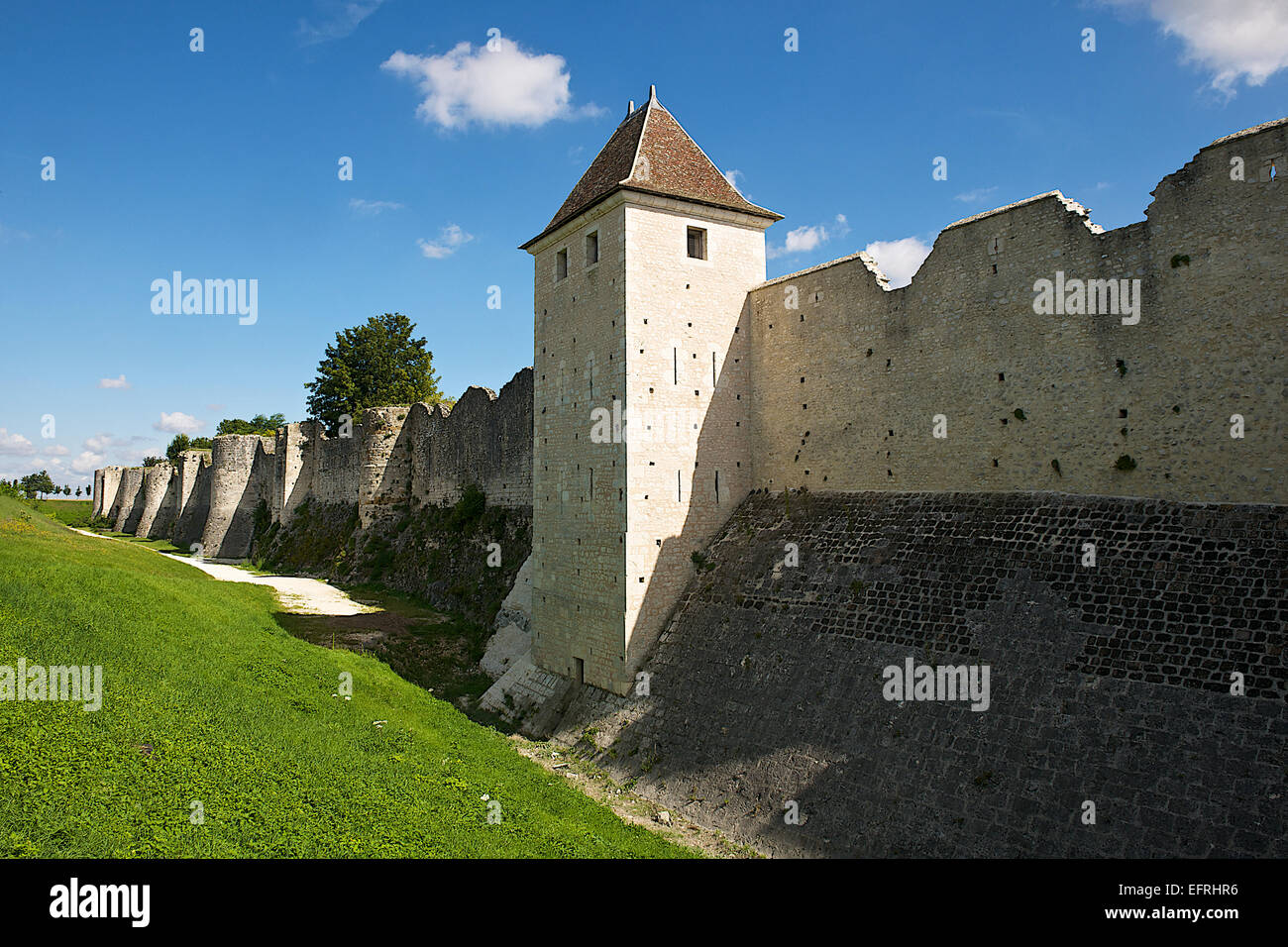 Burgmauer in Provence, Frankreich Stockfoto