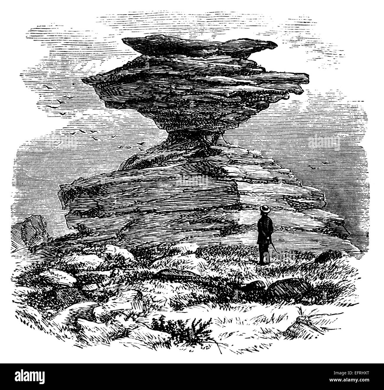 fotografiert von einem Buch mit dem Titel "Englische Bilder gemalt mit Feder und Bleistift" in London ca. 1870 veröffentlicht. Stockfoto