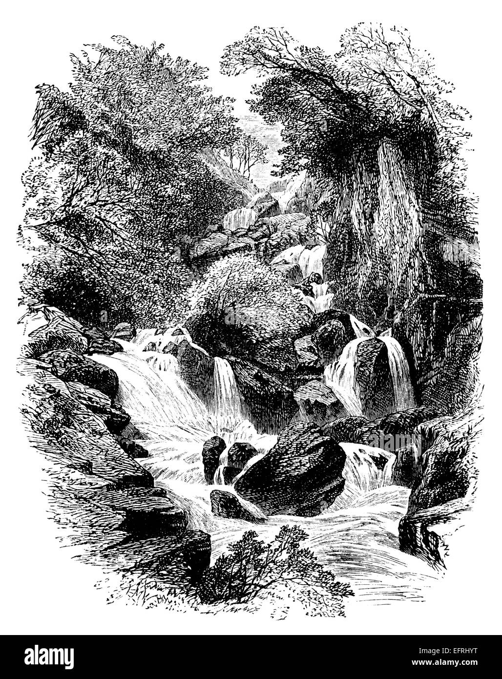 fotografiert von einem Buch mit dem Titel "Englische Bilder gemalt mit Feder und Bleistift" in London ca. 1870 veröffentlicht. Stockfoto