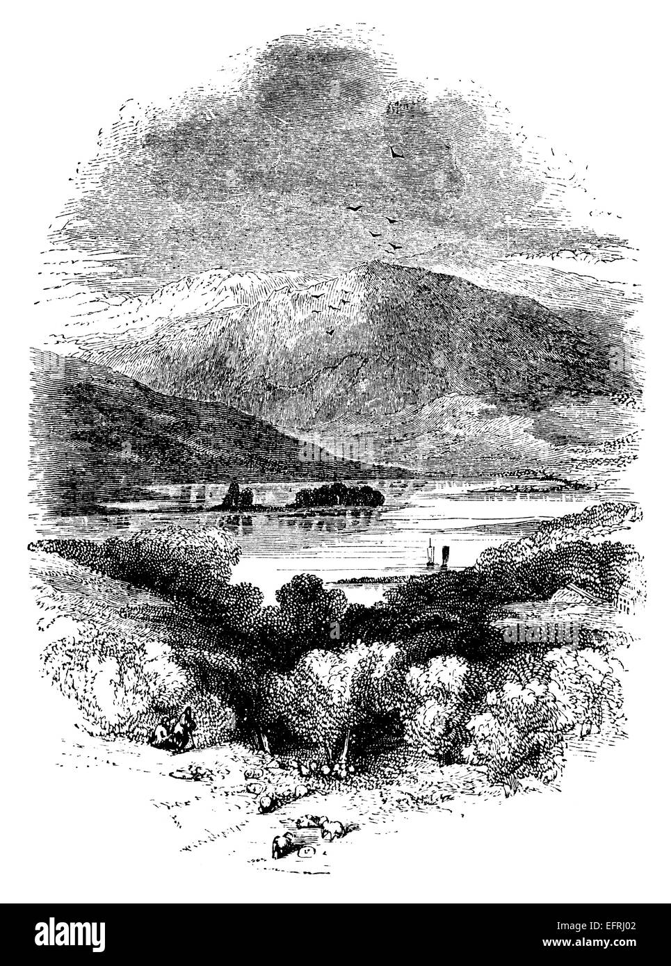 fotografiert von einem Buch mit dem Titel "Englische Bilder gemalt mit Feder und Bleistift" in London ca. 1870 veröffentlicht. Stockfoto