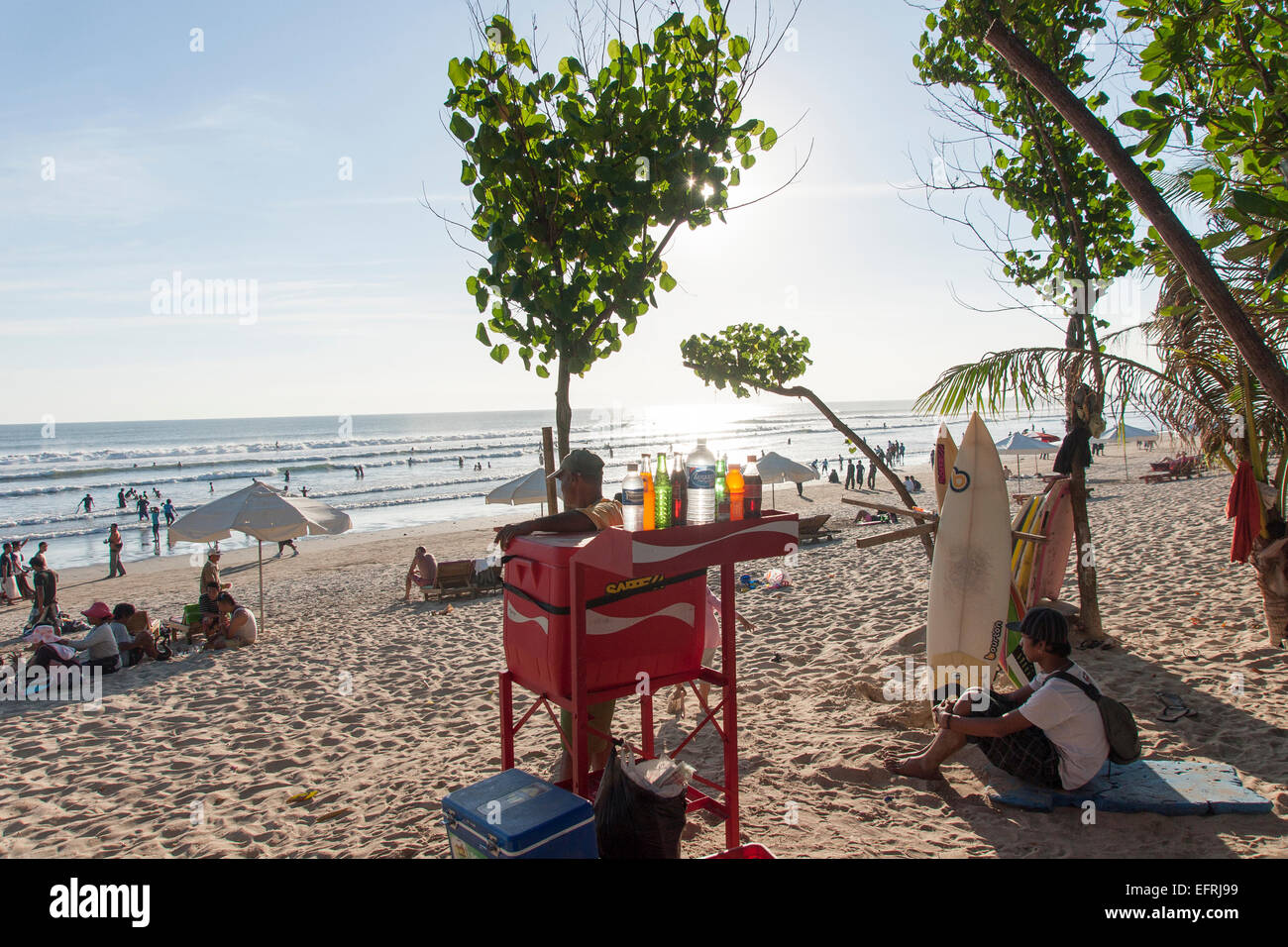 Kuta Beach, Bali, Indonesien Stockfoto